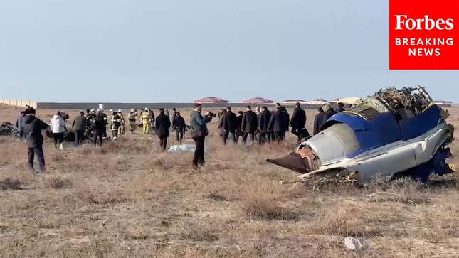 Azerbaijan Airlines Flight Crashes Near Aktau Under Mysterious Circumstances