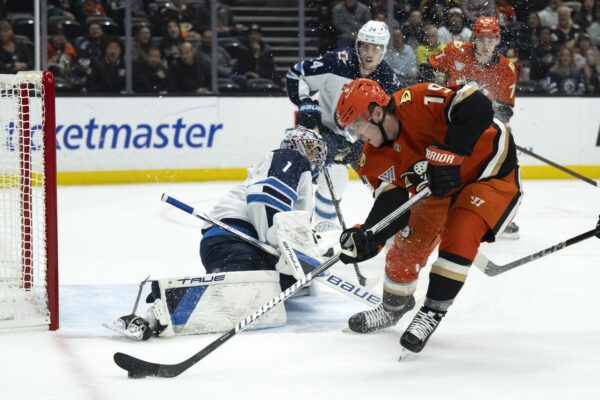 Troy Terry gets the last-minute winner in the Ducks' late rally to stun NHL-best Winnipeg 3-2