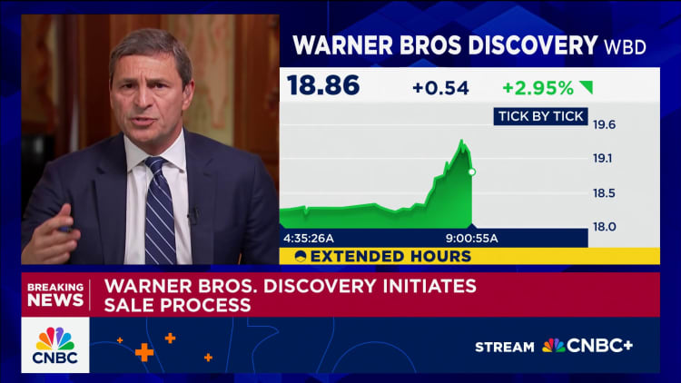 Warner Bros. Discovery says it’s open to a sale; shares jump 10% Warner Bros. Discovery says it’s open to a sale; shares jump 10%